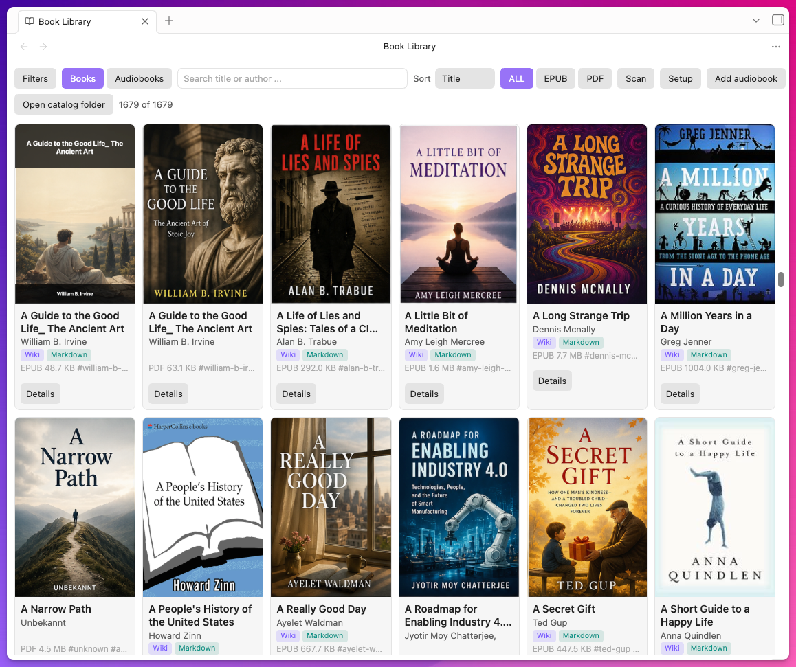 Book Library books grid